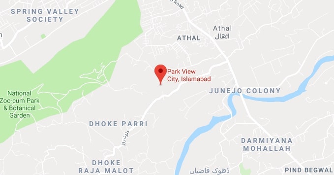 Map of Park View City Islamabad